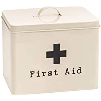 Harbour Housewares Botiquín de Primeros Auxilios Industrial - Estilo 2-Tier Acero Medicina Organizador del almacenaje de…
